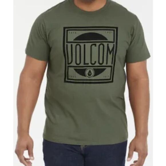 Volcom Jaunty Short Sleeve Mens Tshirt, Size Large, Olive Green - Picture 1 of 4